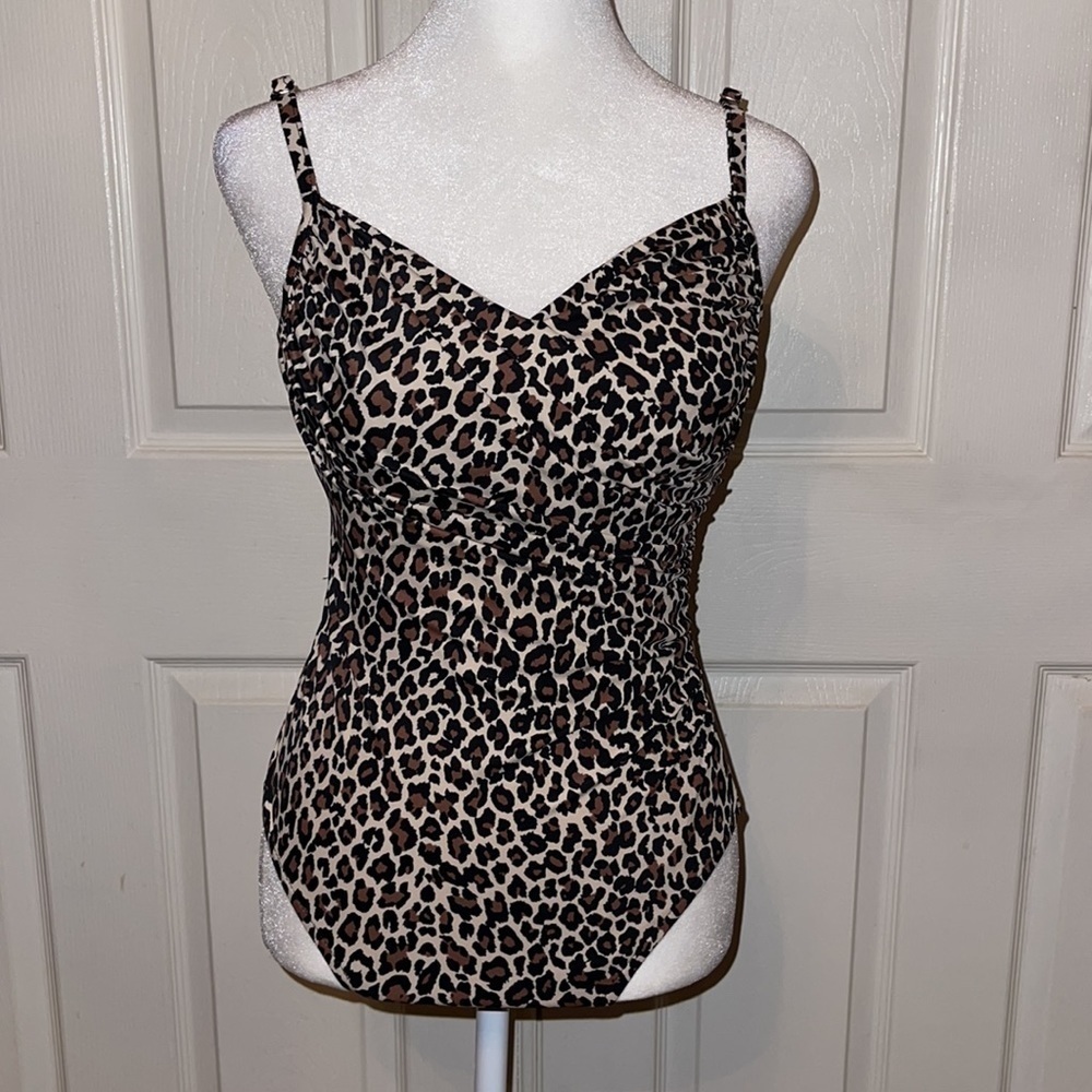 Aqua Green Animal Print One Piece Swimsuit